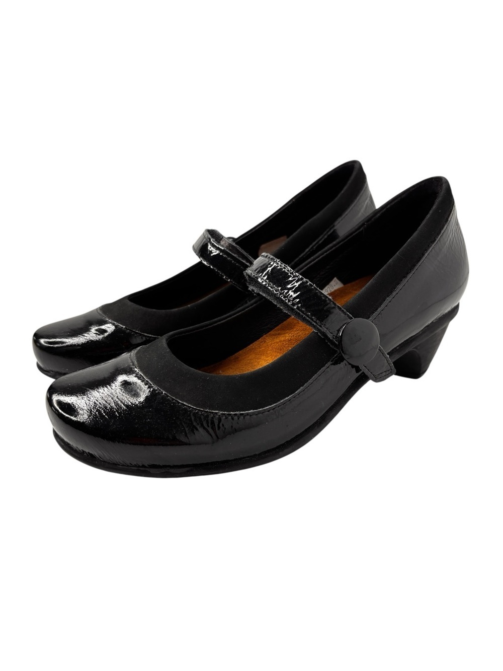 Naot Trendy Mary Jane Pump Womens Comfort Shoe Size 6 EU 37 Black Patent Leather